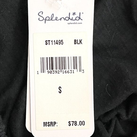 Splendid Black Top Blouse Off the Shoulder Small - Picture 10 of 12